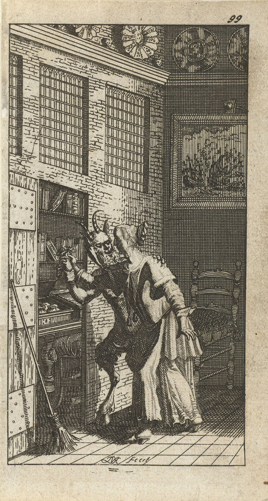 Detail of The thieving devil by Timotheus ten Hoorn