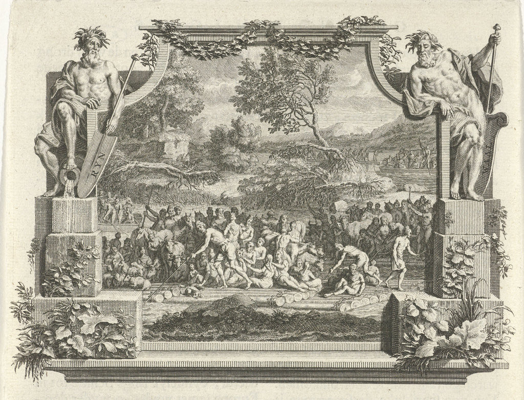 Detail of Flooding of the Rhine and Waal by Adolf van der Laan