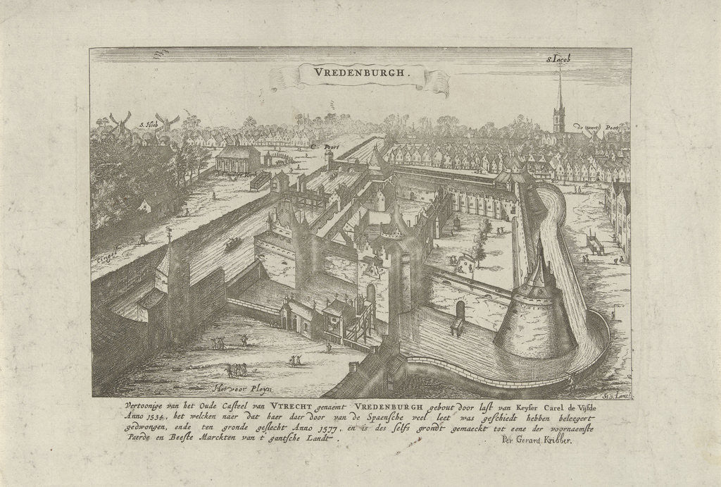 Detail of Slot Vredenburg in Utrecht by Gerard Kribber