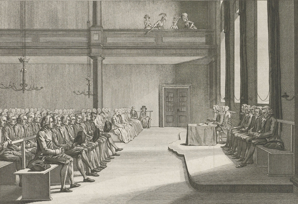 Detail of Church service of the Brethren in Zeist The Netherlands by Abraham Pietersz. Hulk