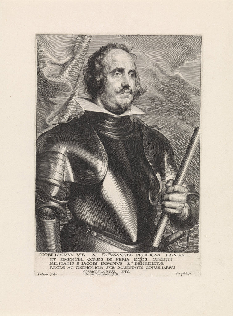 Detail of Portrait of Emanuel Frockas by Gillis Hendricx