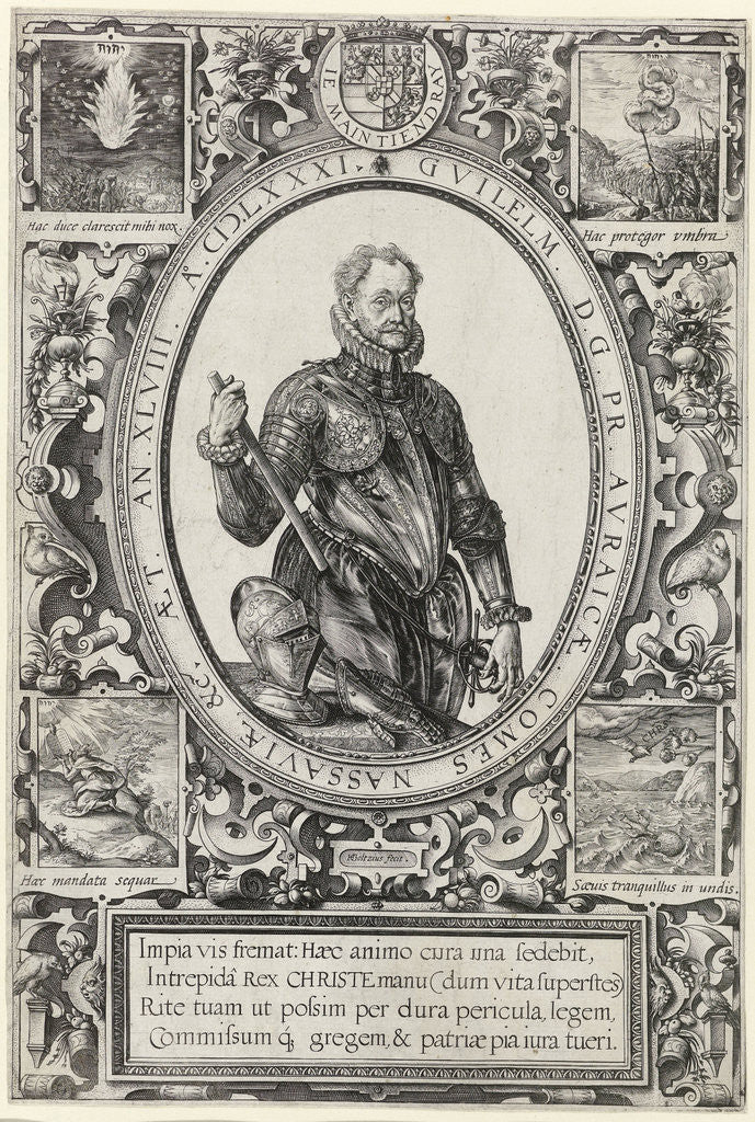 Detail of Portrait of William of Orange by Hendrick Goltzius