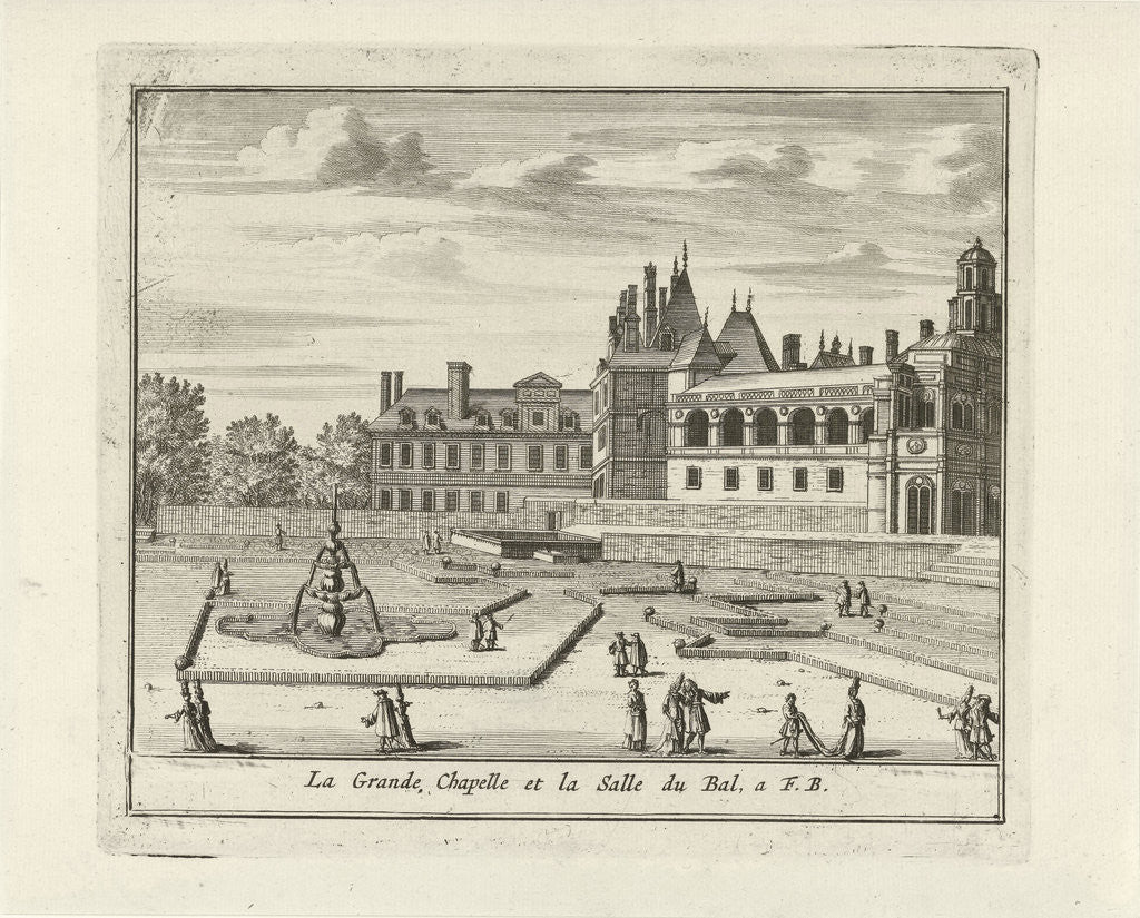 Detail of View of the Grande Chapelle and the Salle de Bal of the Palace of Fontainebleau France by Jan Lamsvelt