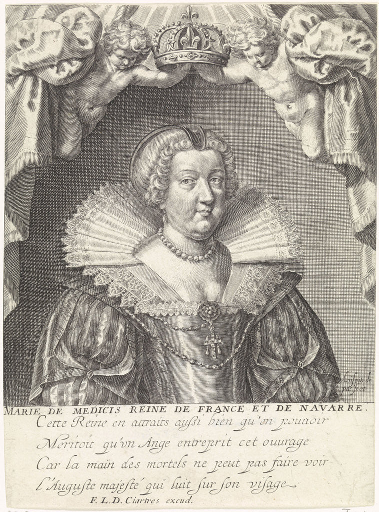 Detail of Portrait of Maria de Medici by François Langlois