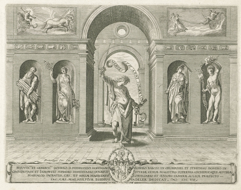 Detail of Janus and the four seasons by Anonymous