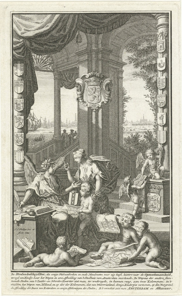 Detail of Allegory of the province of Noord-Holland The Netherlands by Jan Caspar Philips