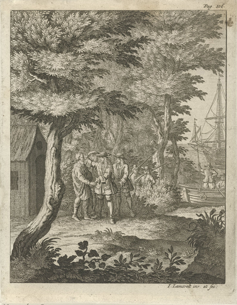 Detail of Meeting in a forest by Jan Lamsvelt