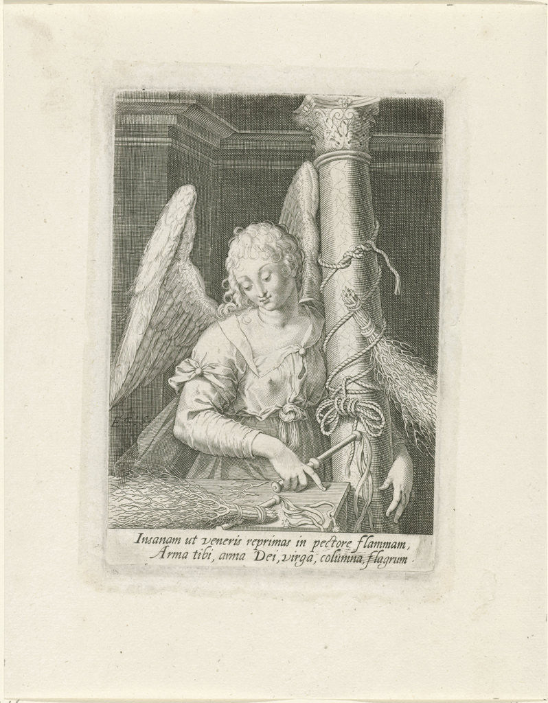 Detail of Angel with the column by De Lons