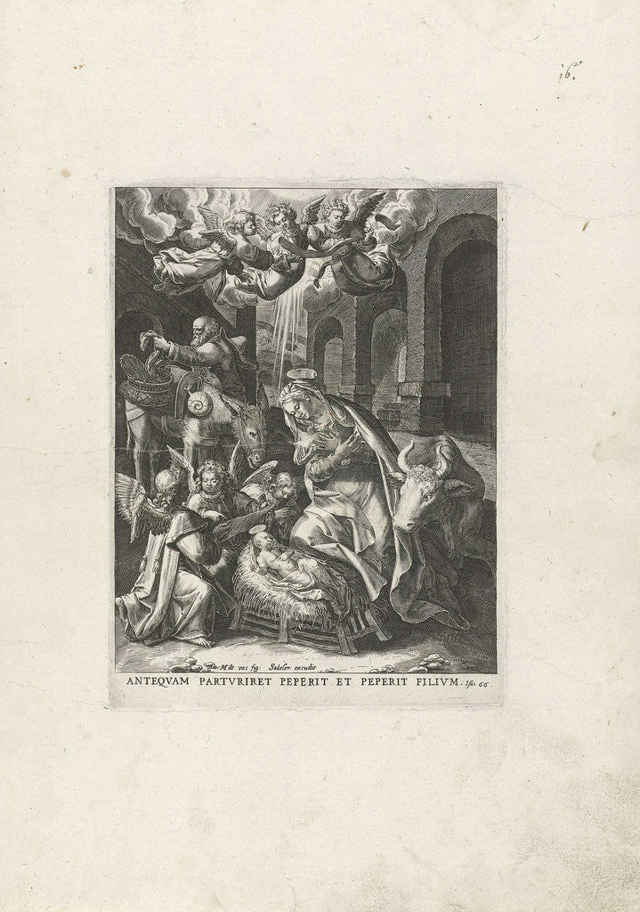 Detail of Nativity by Johann Sadeler I