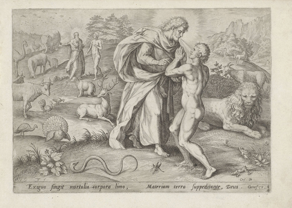 Detail of Creation of Adam by Gerard de Jode