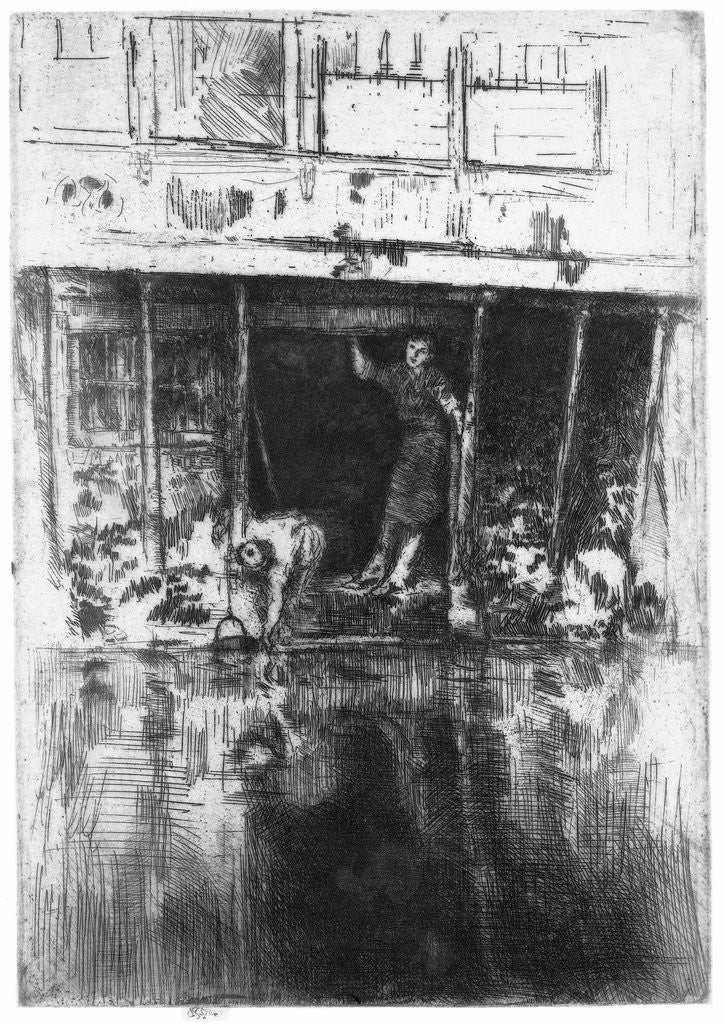 Detail of Canal house in Amsterdam by James Abbott McNeill Whistler