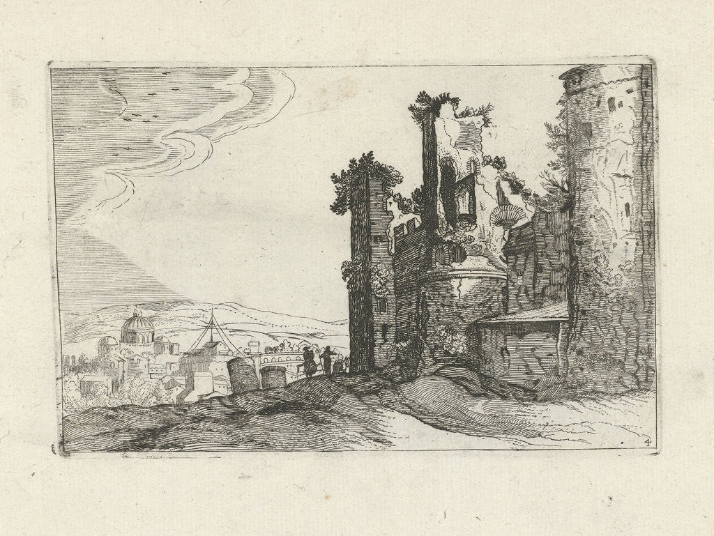 Detail of View of Rome from Monte Pincio Italy by Anonymous