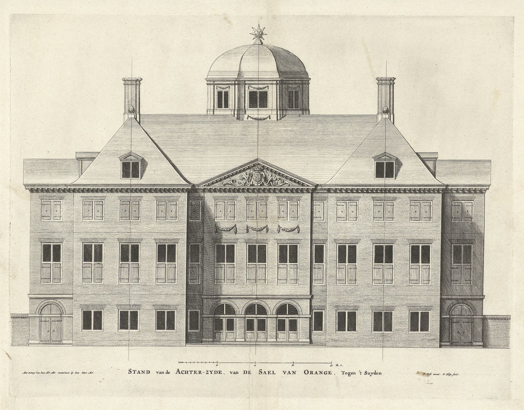 Detail of Rear of Palace Huis ten Bosch The Netherlands by Pieter Nolpe