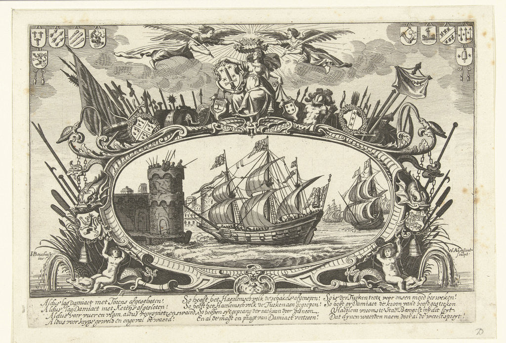 Detail of Siege of Damietta by Willem Outgertsz. Akersloot