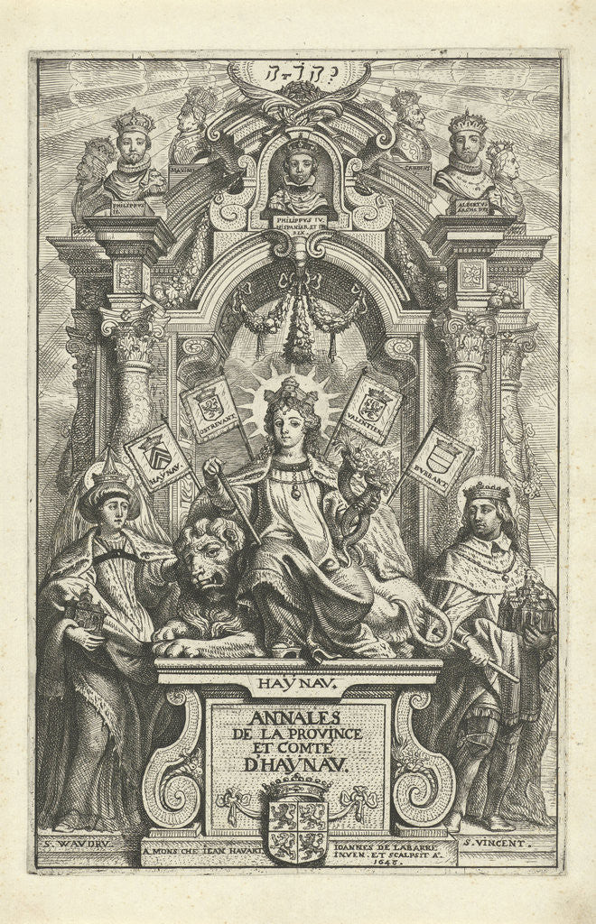 Detail of Personification of the county of Hainaut Henegouwen Belgium by Jean de la Barre