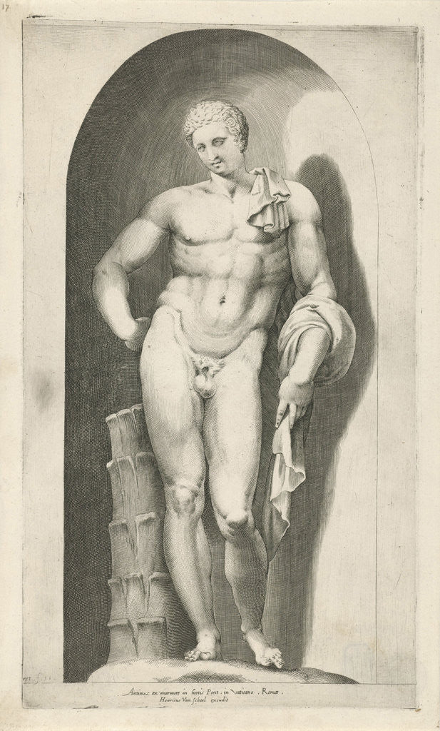 Detail of Statue of Antinous by Hendrick van Schoel