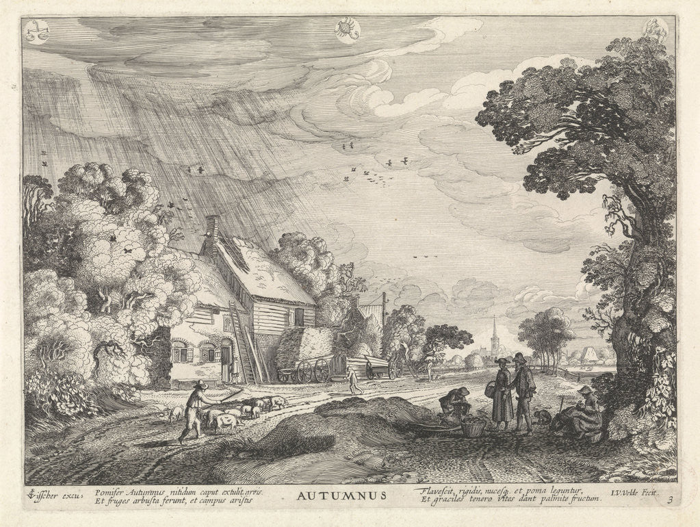 Detail of Autumn (Autumnus) by Claes Jansz. Visscher II