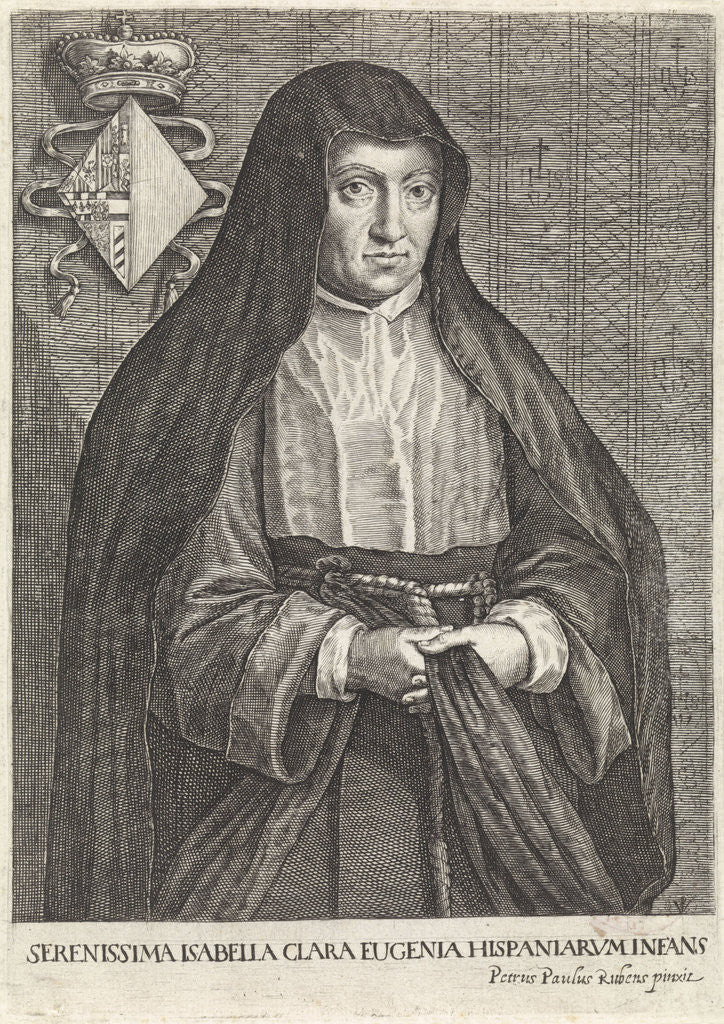 Detail of Portrait of Isabella Clara Eugenia by Crispijn van de Passe II