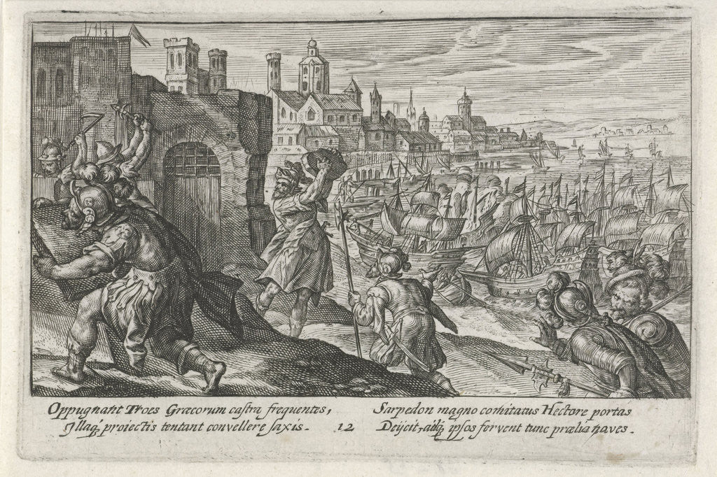 Detail of Siege of the Greek camp by Crispijn van de Passe I