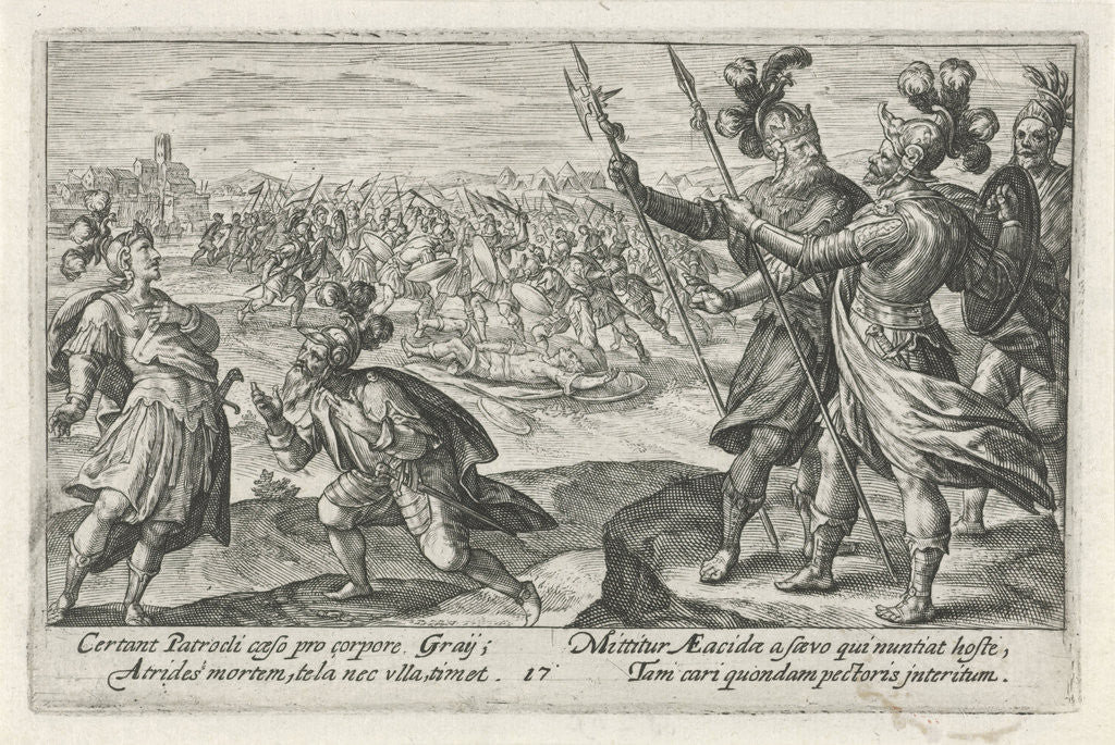 Detail of Battle for the body of Patroclus by Crispijn van de Passe I