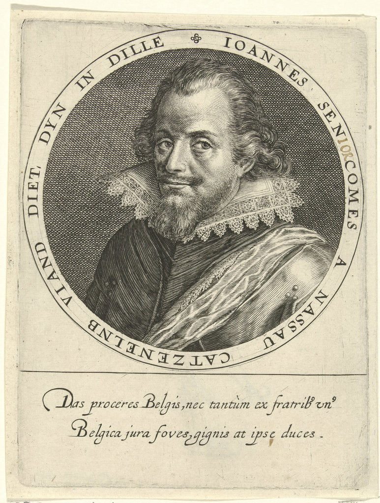 Detail of Portrait of Johan VII by Crispijn van de Passe I