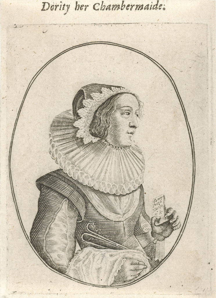 Detail of Portrait of a chambermaid by Crispijn van de Passe II