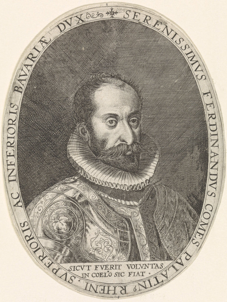 Detail of Portrait of Ferdinand of Bavaria by Crispijn van de Passe I