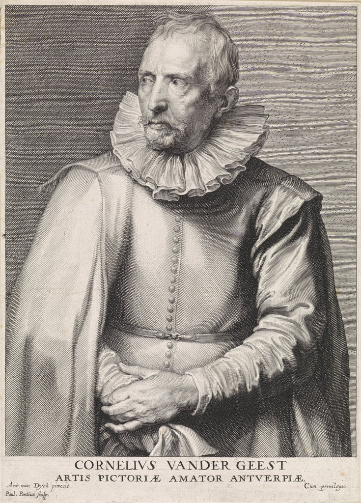 Detail of Portrait of Cornelis van der Geest by Paulus Pontius