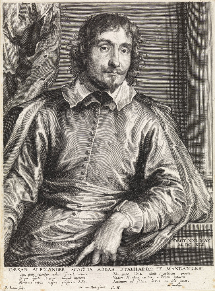 Detail of Portrait of Cesare Alessandro Scaglia by Gillis Hendricx