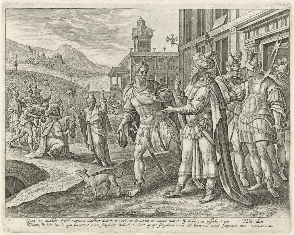 Detail of Vineyard of Naboth by Philips Galle