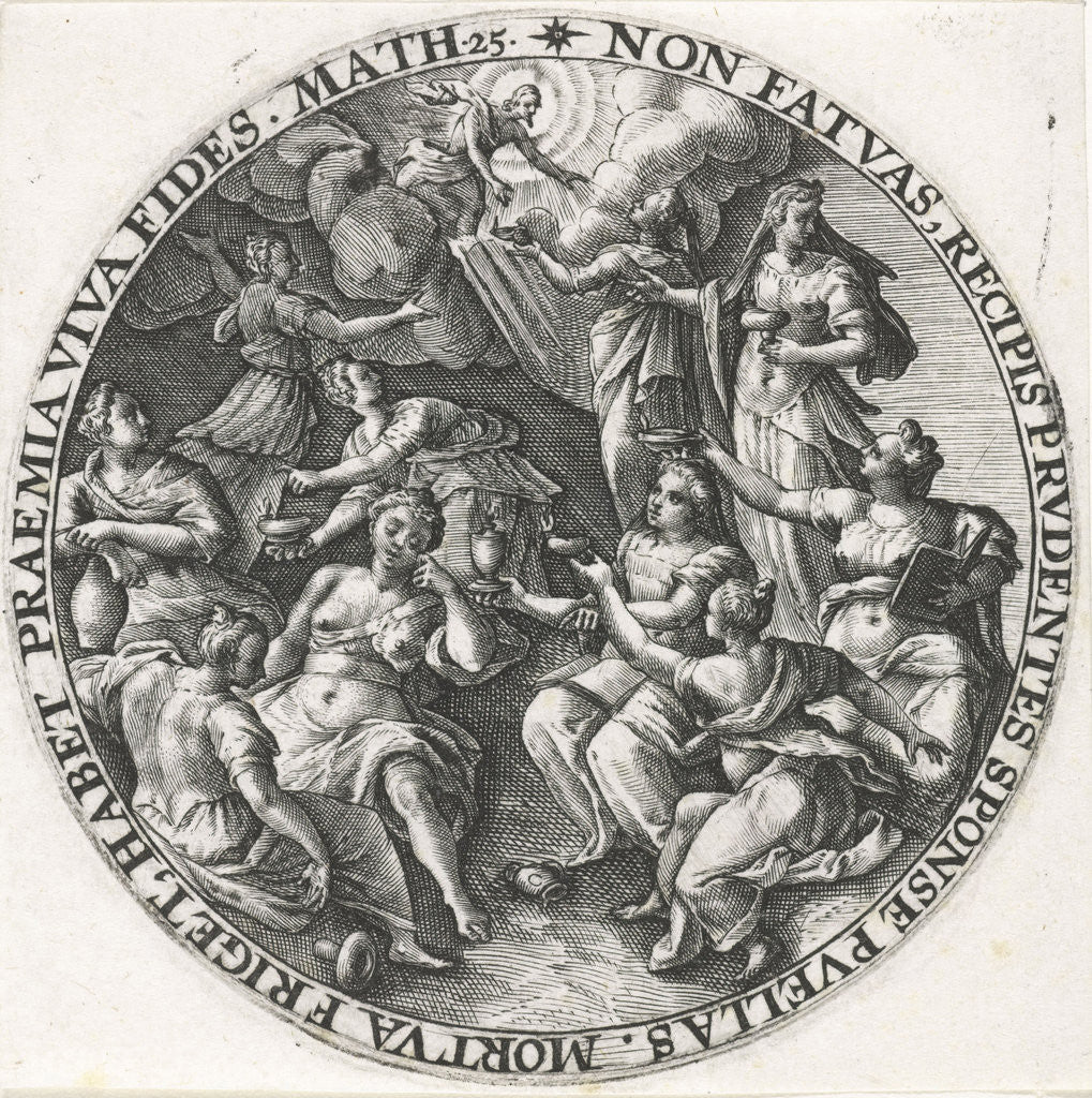 Detail of Parable of the five wise and five foolish virgins by Crispijn van de Passe I