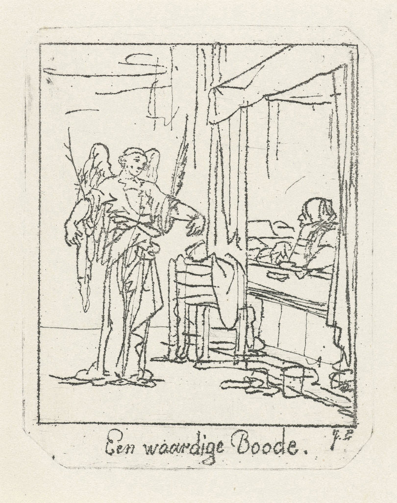 Detail of Angel in a bedroom by Anthonie Willem Hendrik Nolthenius de Man