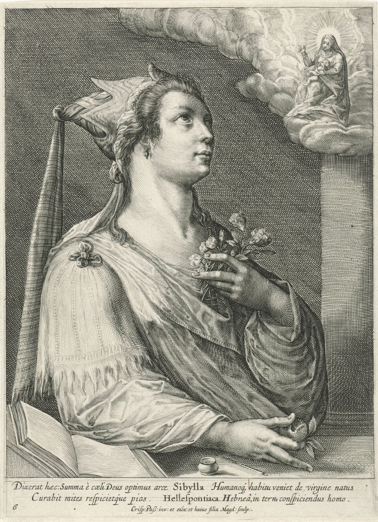 Detail of Sibille by Crispijn van de Passe I