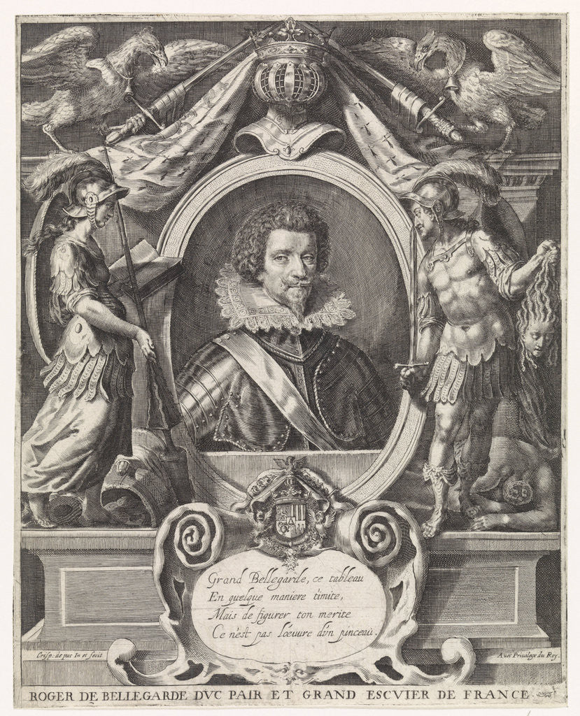 Detail of Portrait of Roger de Saint-Lary de Bellegarde by Crispijn van de Passe II