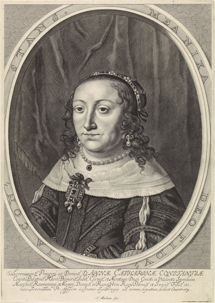 Detail of Portrait of Anna Catharina Constance by Theodor Matham