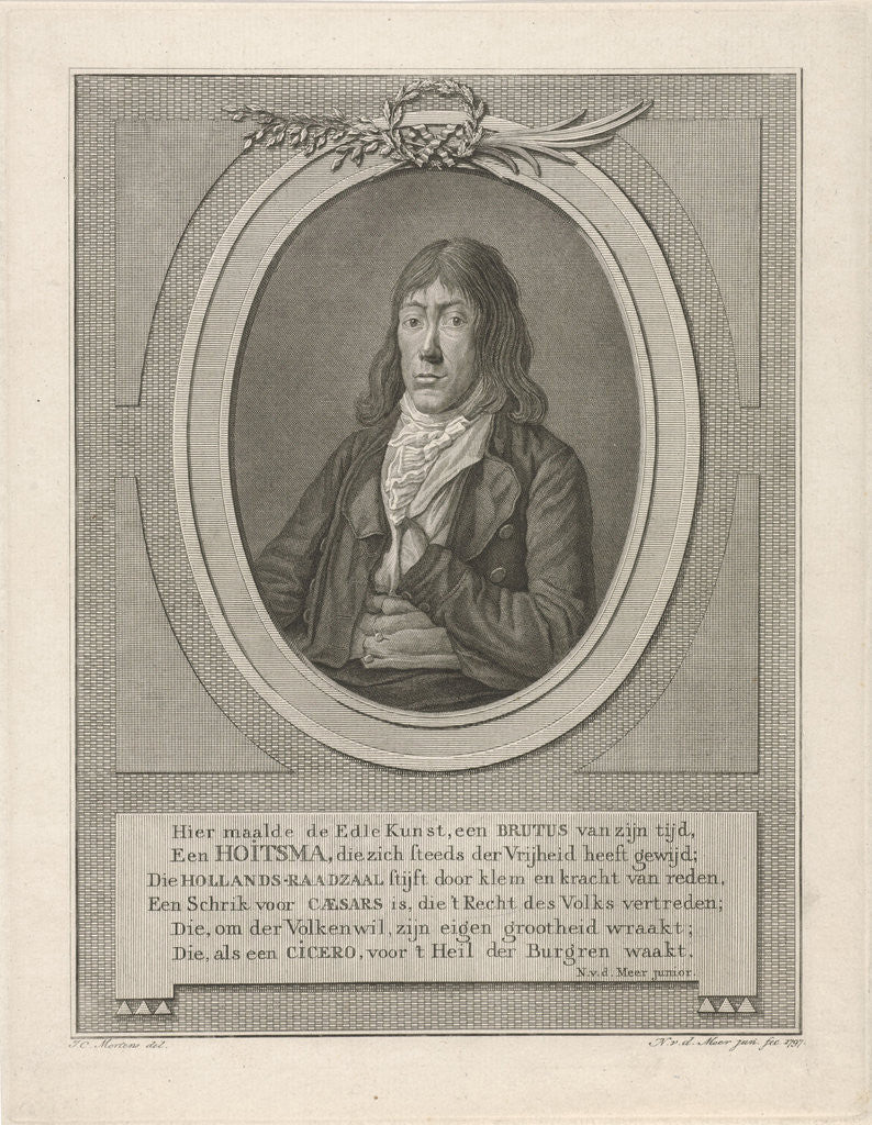 Detail of Portrait of Dirk Hoitsma by Noach van der Meer II