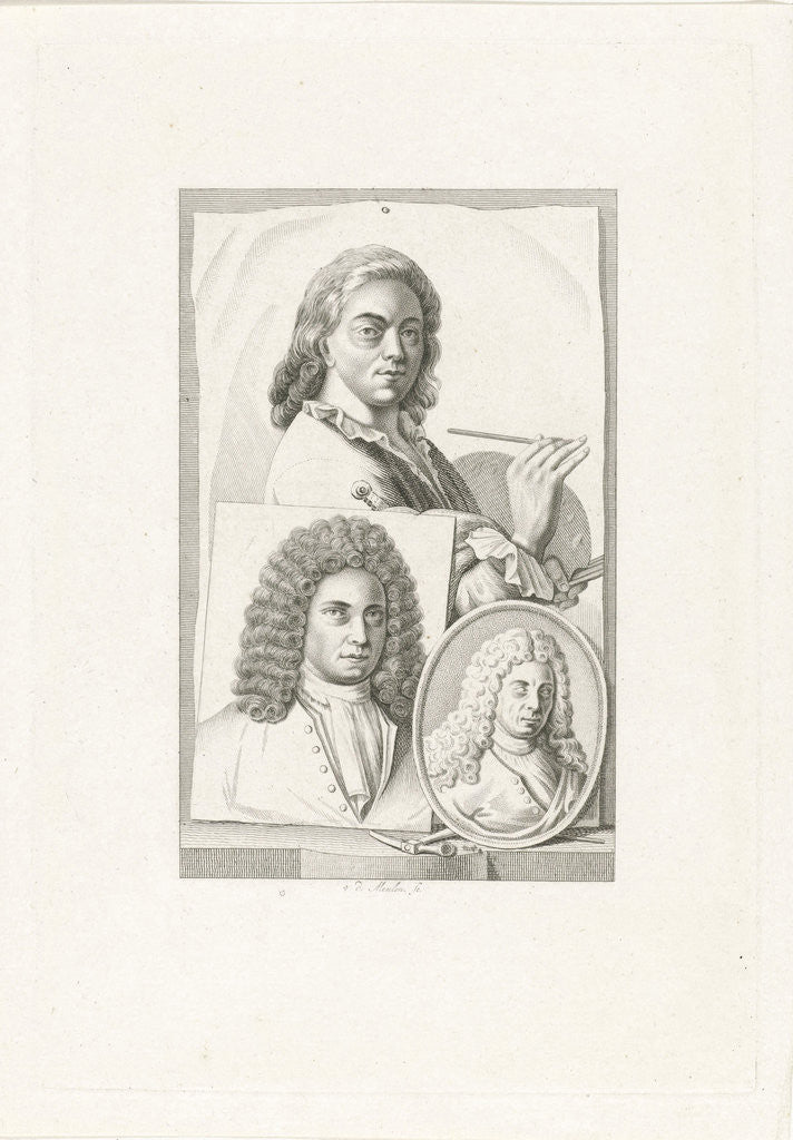 Detail of Portraits of N.N. Roukens by Pieter van der Meulen