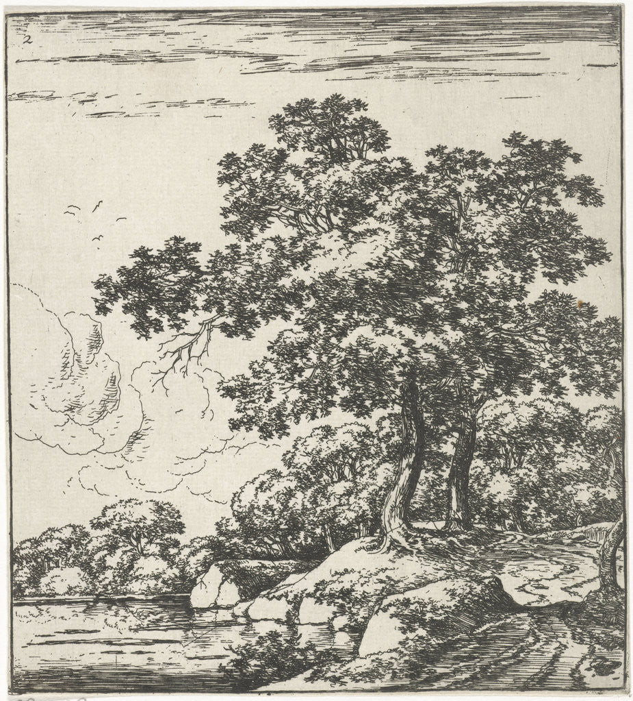 Detail of Trees on the river by Herman Naiwincx