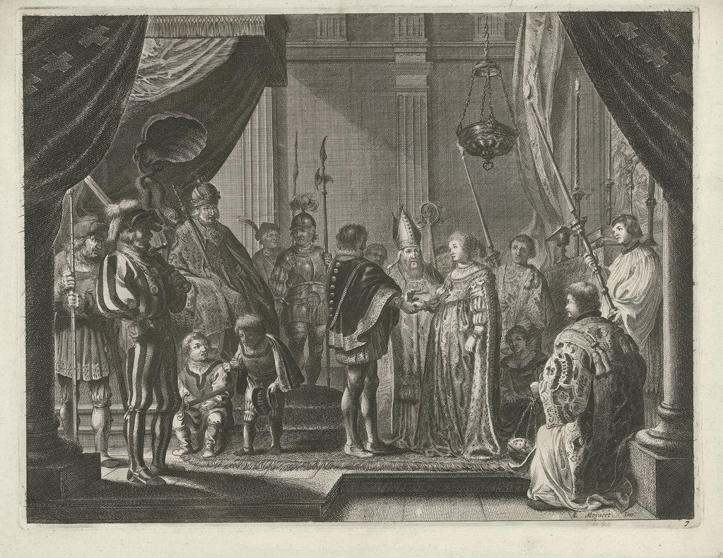 Detail of Marriage of Francesco I de Medici and Johanna of Austria by Pieter Nolpe