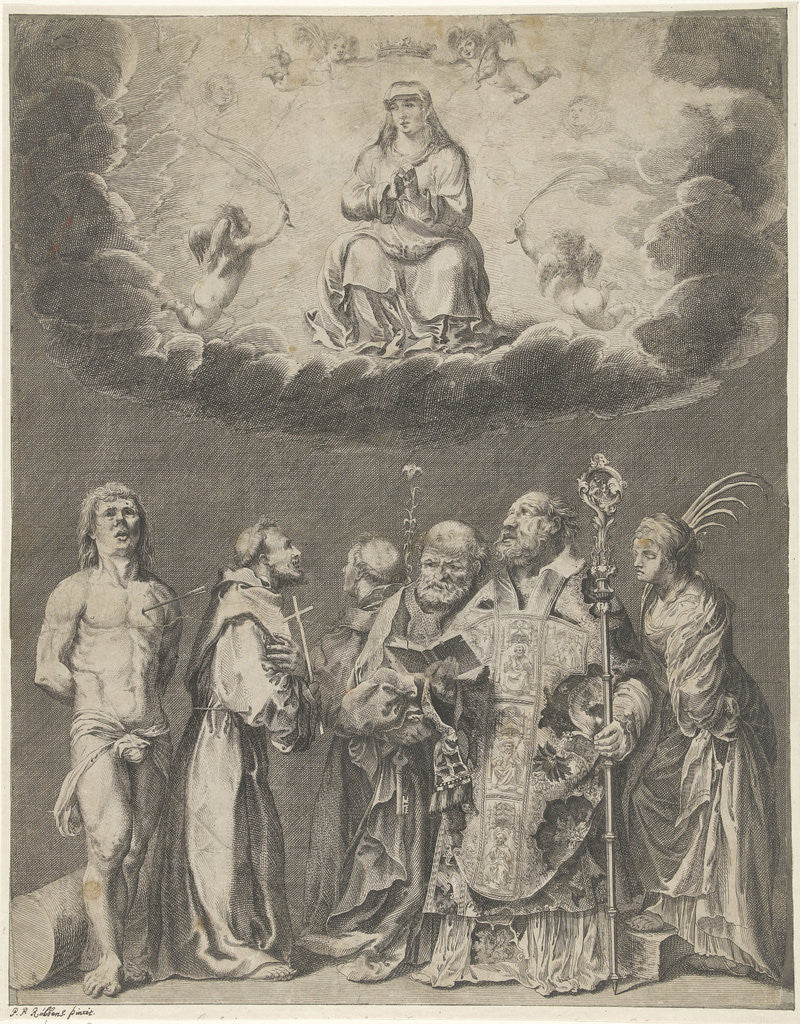 Detail of Mary with Saints by Titiaan