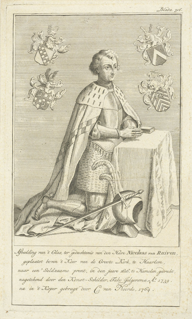 Detail of Portrait of Claes van Ruyven by Cornelis van Noorde