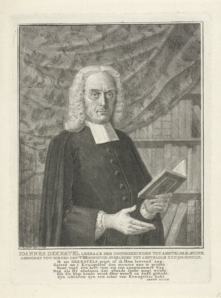 Detail of Portrait of Joannes Deknatel by Arent Pluym
