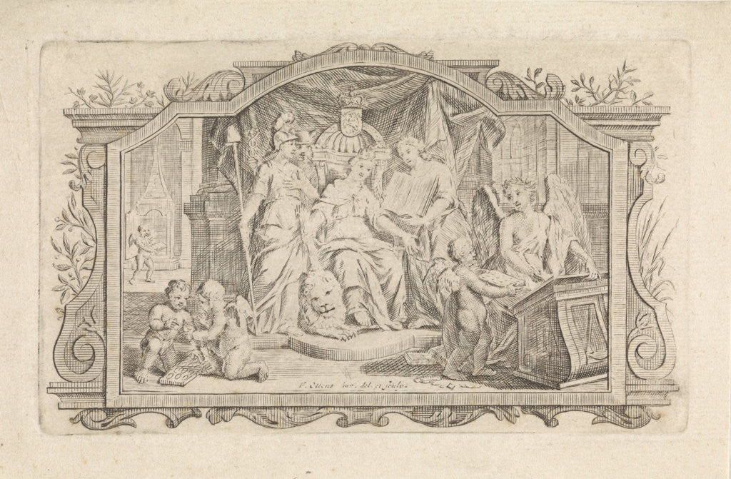 Detail of Dutch Virgin with Liberty and Mercury by Frederik Ottens