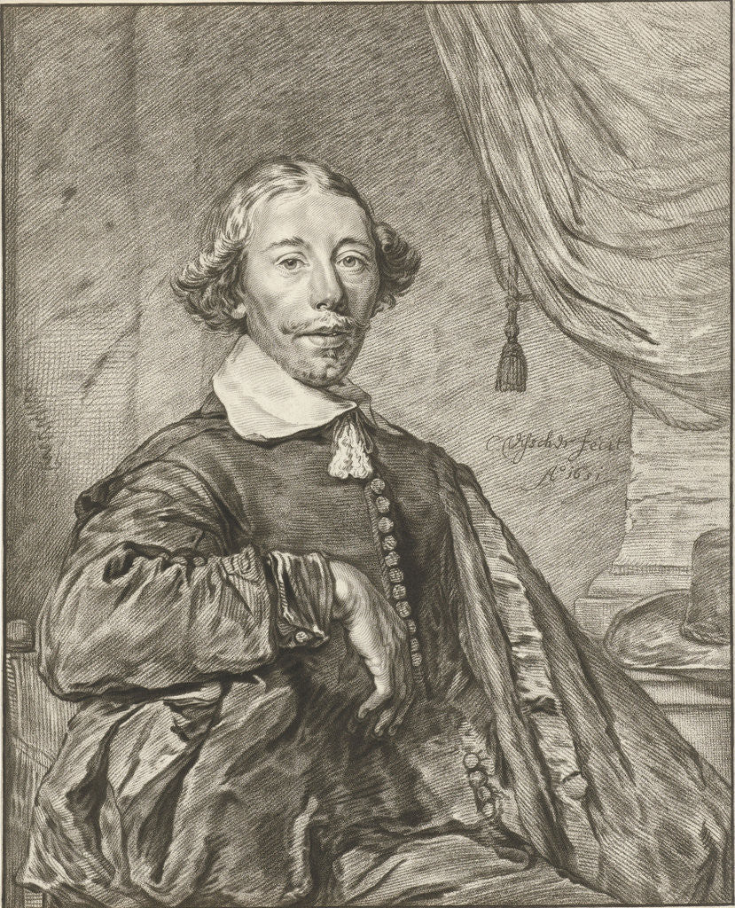 Detail of Portrait of a man by Johannes Körnlein