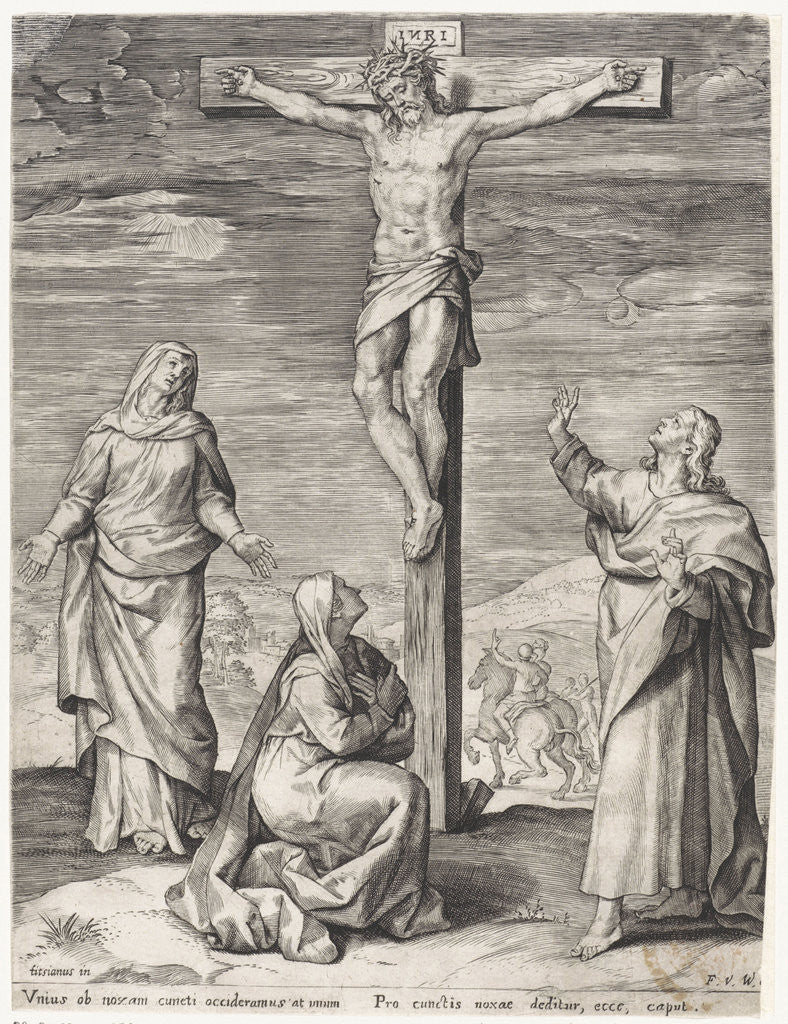 Detail of Crucifixion of Christ by Frans van den Wijngaerde