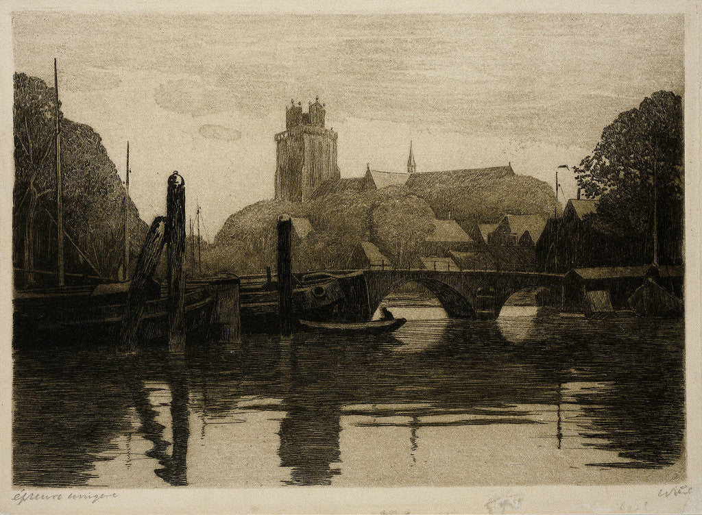 Detail of The Great Church by Willem Witsen