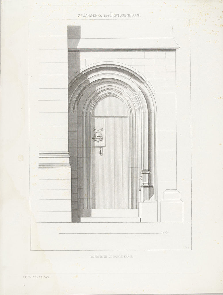 Detail of Door with hinges by Petrus Johannes Arendzen