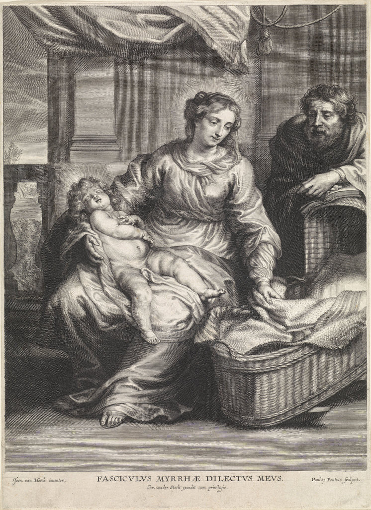 Detail of Holy Family by Carolus van der Stock