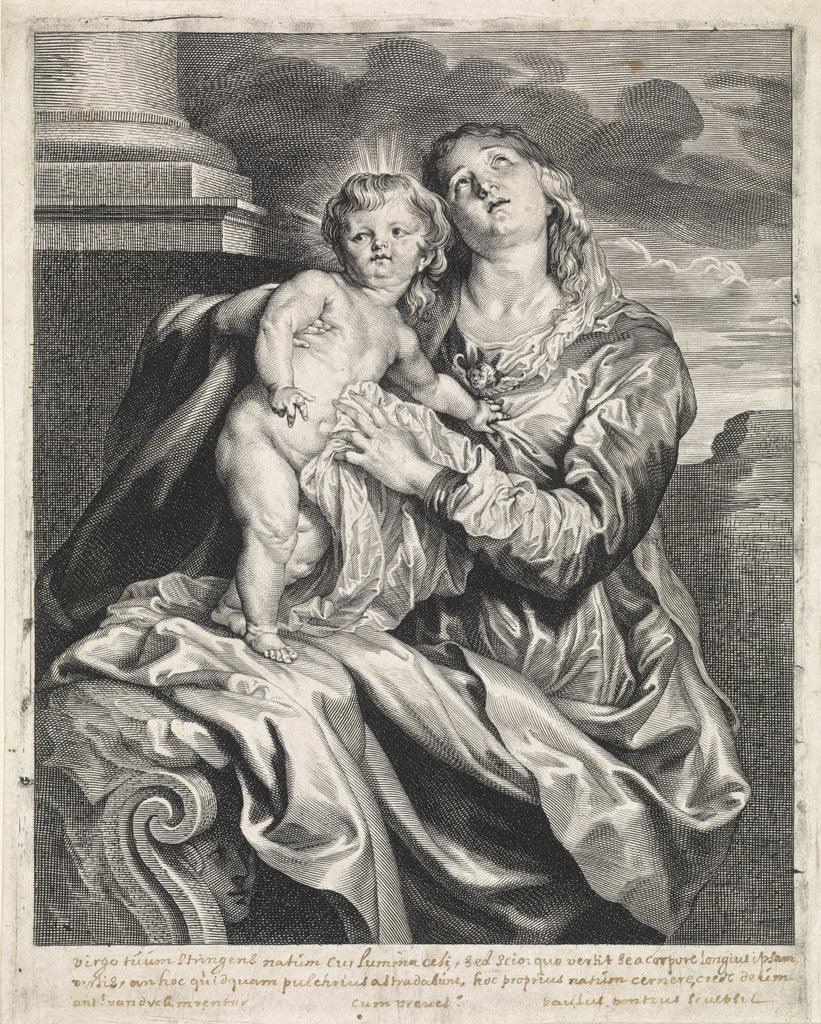 Detail of Mary with the Christ Child by Anthony van Dyck