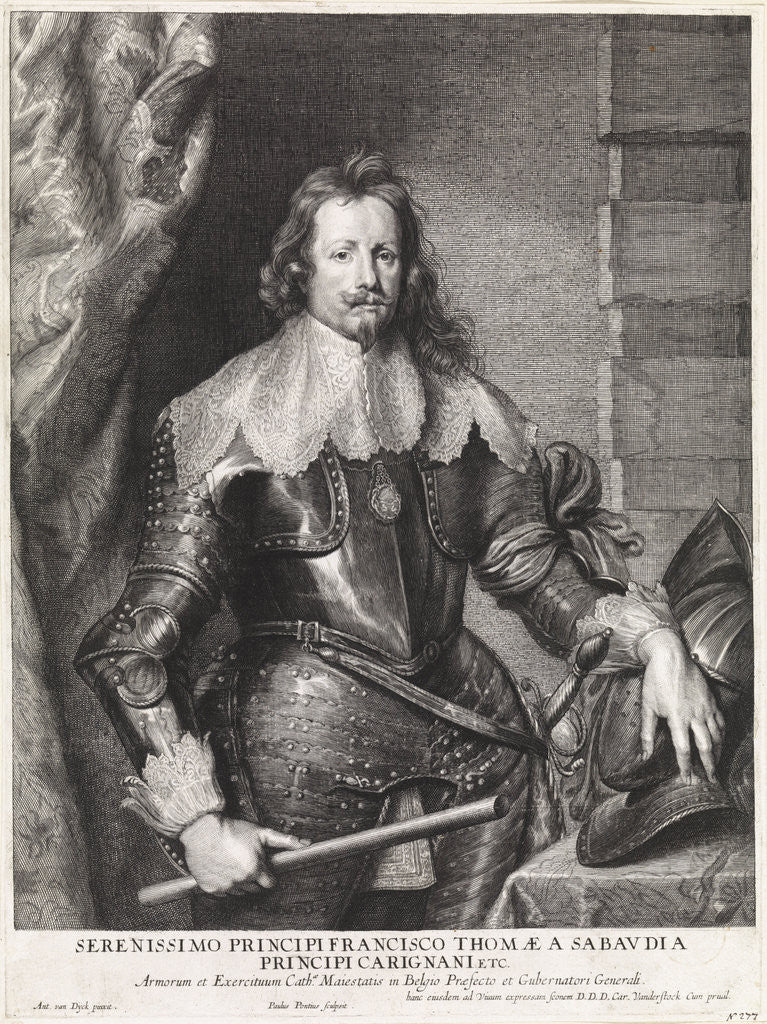 Detail of Portrait of Tommaso Francesco by Prince of Savoy-Carignano